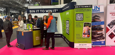 Peasy exhibition stand and visitors at RWM event